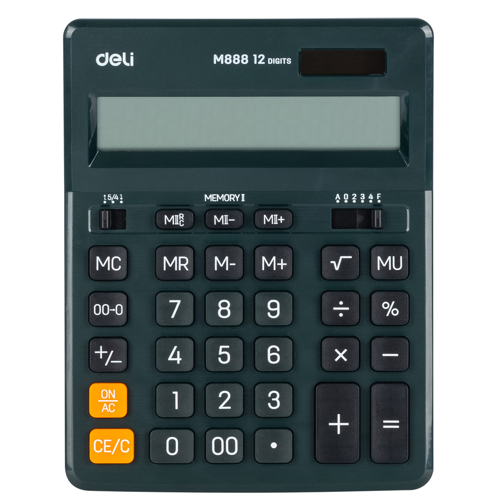 Калькулятор настольный Deli "M888", 12-разрядный, черный