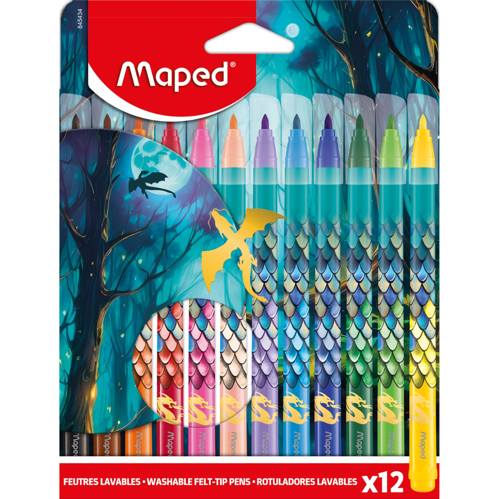 Фломастеры "Dragon", 12 шт Maped