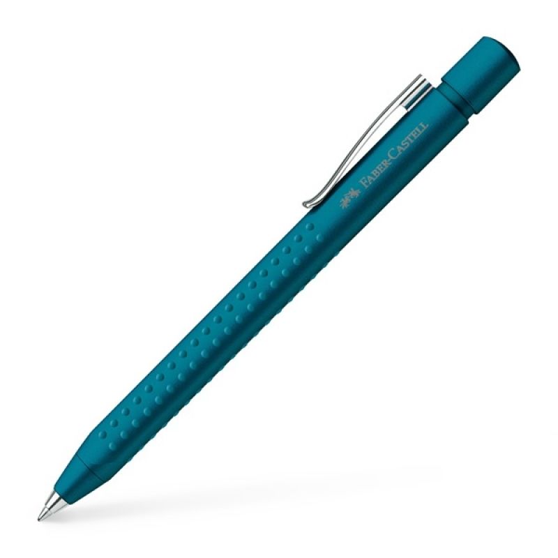 Ручка шариковая автоматическая "Faber-Castell Grip 2011", 0.7 мм, черный, стерж. синий