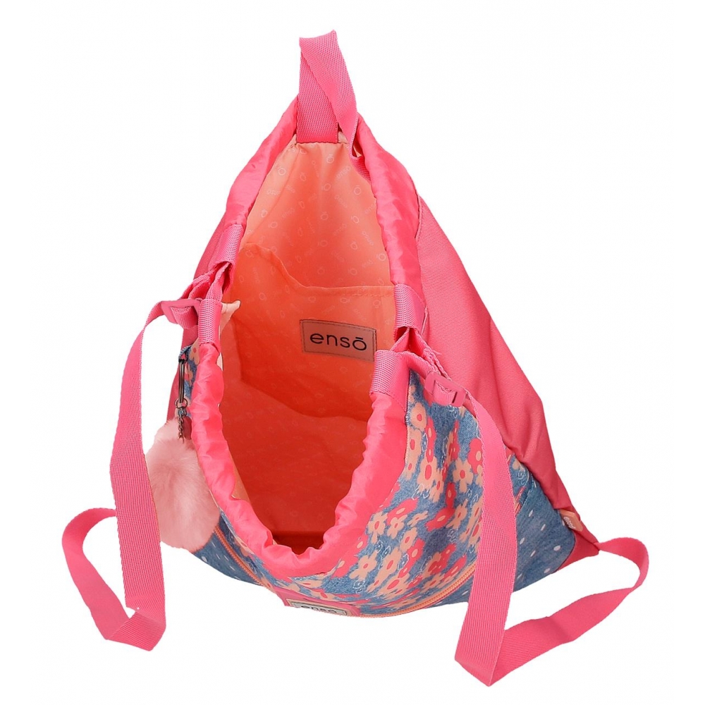Мешок для обуви Enso "Little dreams", голубой, розовый - 4