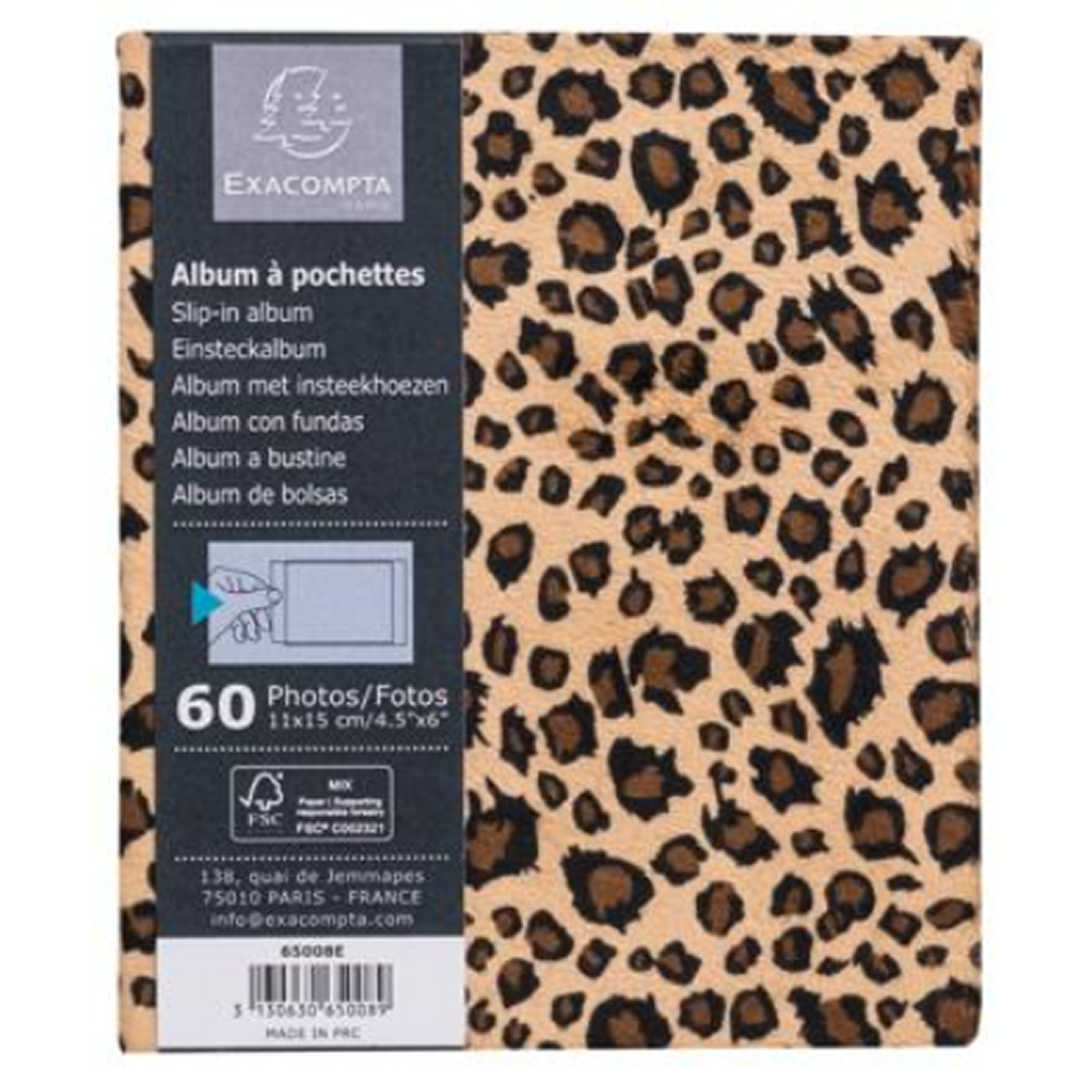 Альбом для фото "Leopard", 14х16.5 см, 30 страниц, разноцветный