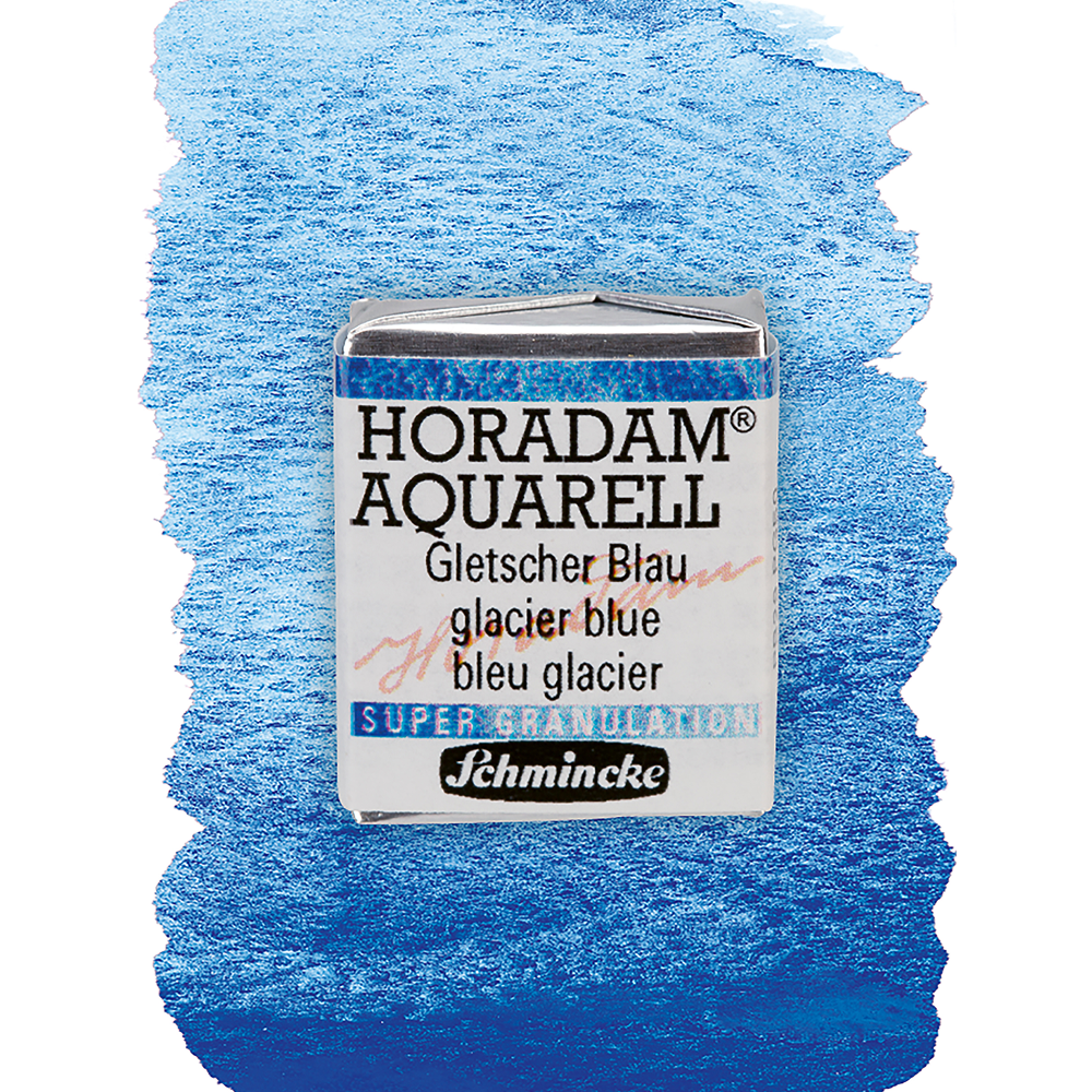 Краски акварельные "Schmincke Horadam", 961 синий glacier, полукювета