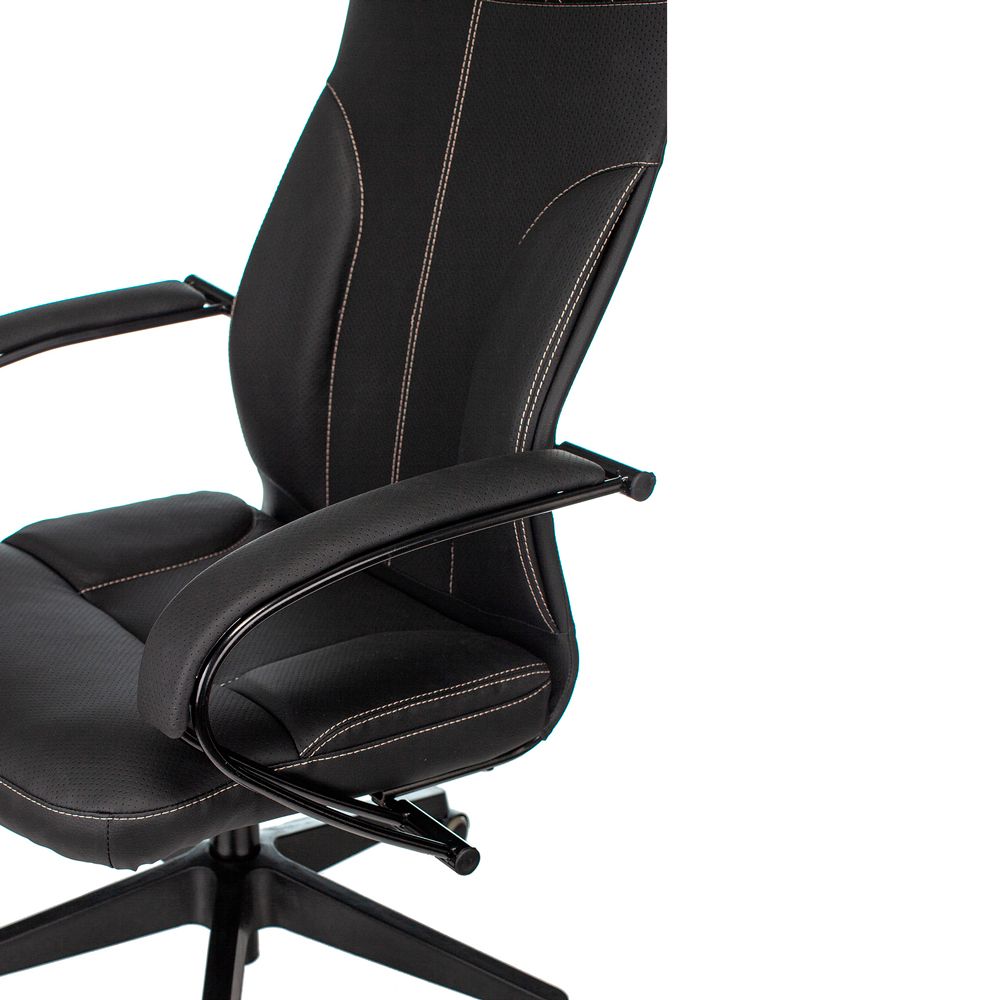 Кресло для руководителя Бюрократ CH-608/ECO, эко.кожа, пластик, черный - 5