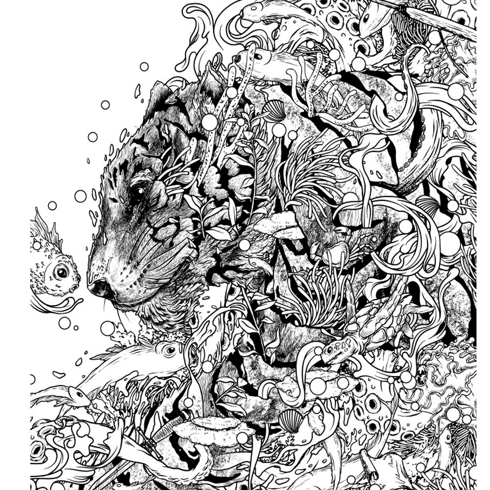 Раскраска "Водные миры. Раскраски за гранью воображения" - 4