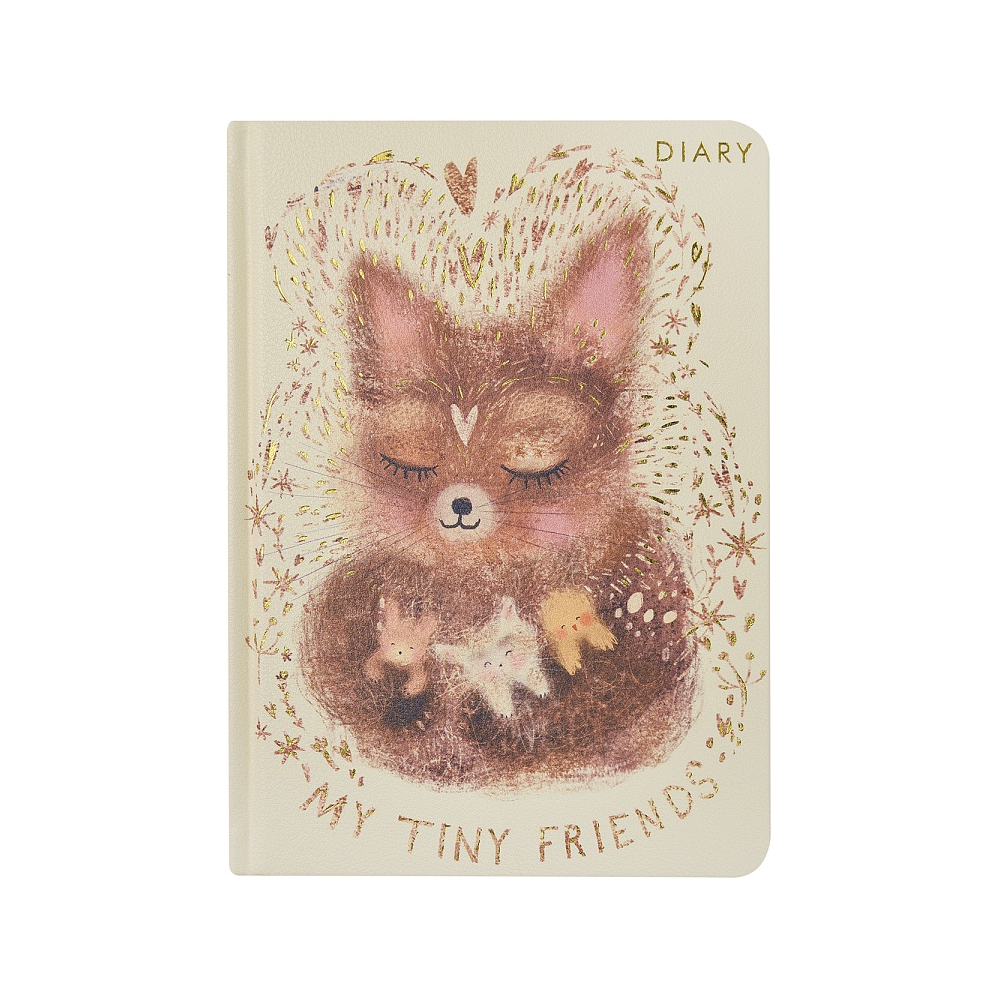 Ежедневник недатированный "Love me. Лисенок", А5, 240 страниц, молочный