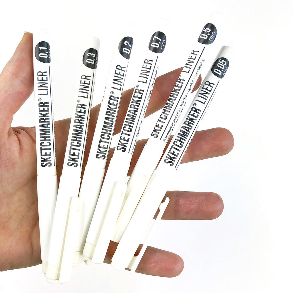 Ручка капиллярная "Sketchmarker", 0.5 мм, черный - 4