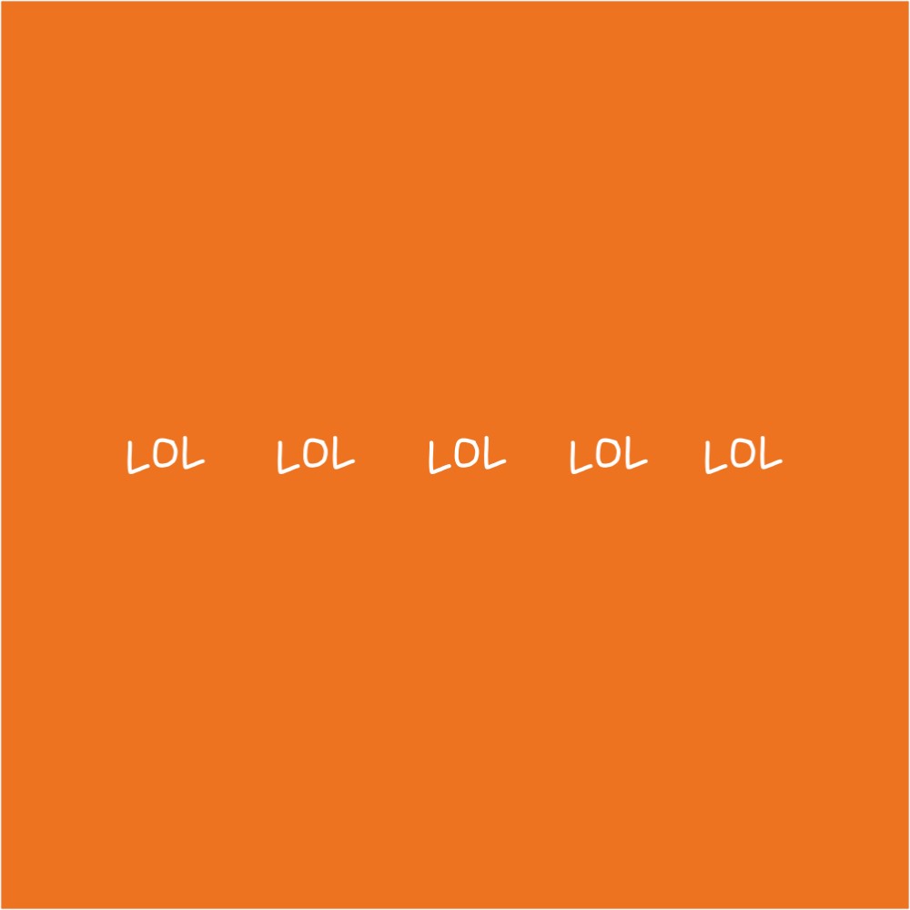 Тесьма с карабином для бейджа "LOL", оранжевый