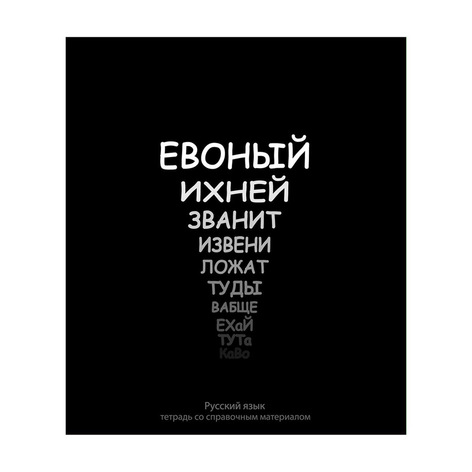 Тетрадь "На Чёрном. Русский язык", А5, 48 листов, линейка, черный