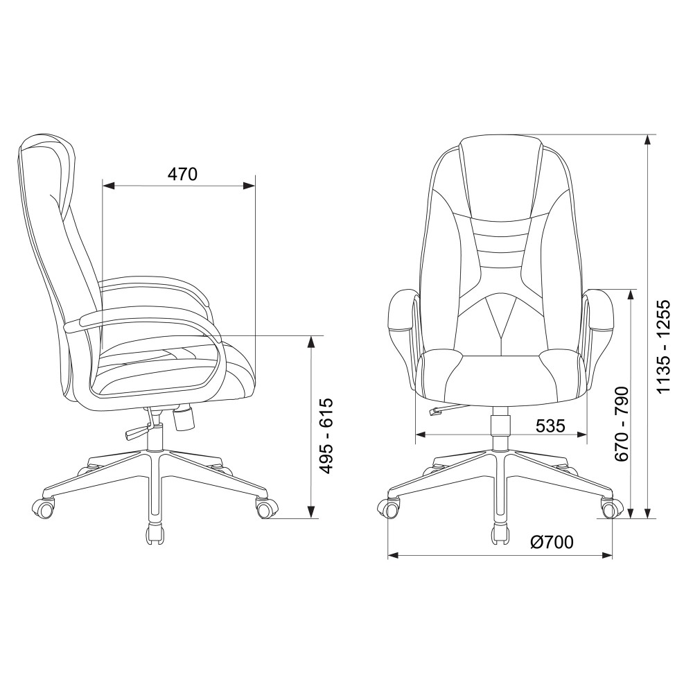 Кресло игровое Бюрократ "Zombie 8", экокожа, пластик, черный, желтый - 6