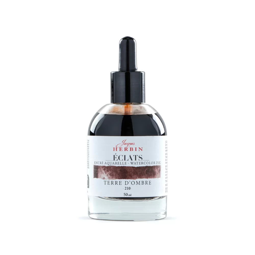 Чернила акварельные "Herbin. Eclats", умбра, 50 мл