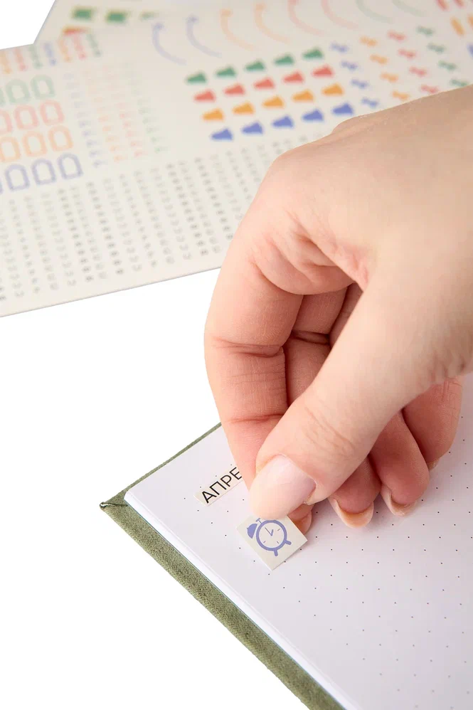 Блокнот "Стихия. Bullet Journal", А5, 80 листов, в точку, оливковый - 19