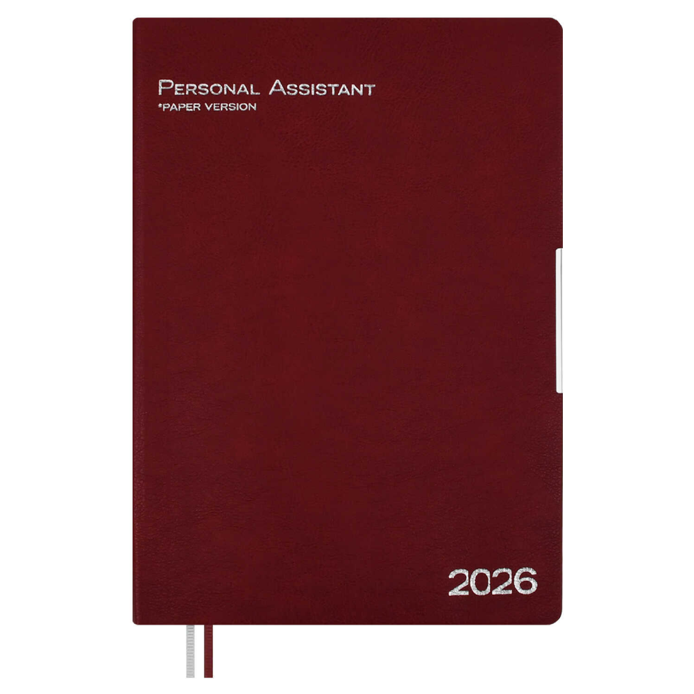 Ежедневник датированный "Шеврет глосс", А4, 240 страниц, бордовый, 2026