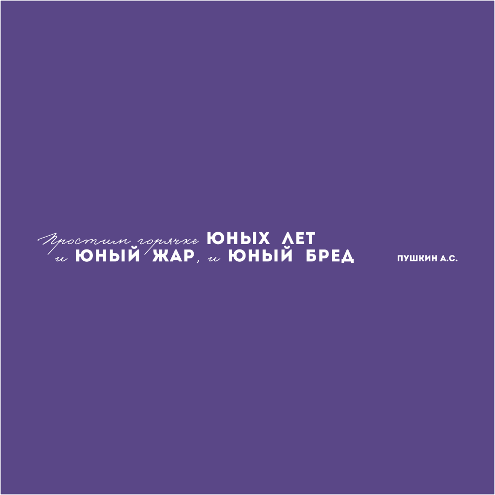Ручка шариковая автоматическая "Простим горячке юных лет И юный жар, и юный бред. Пушкин", 1,0 мм, фиолетовый, стерж. синий - 3