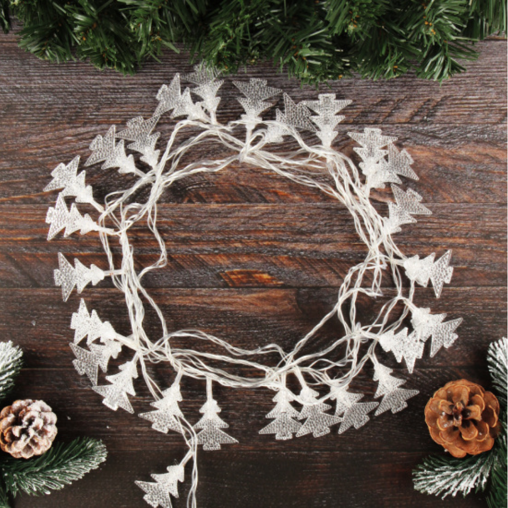 Гирлянда электрическая LED "Нить" с насадками "Елочка", 4,5 м, мультиколор - 4