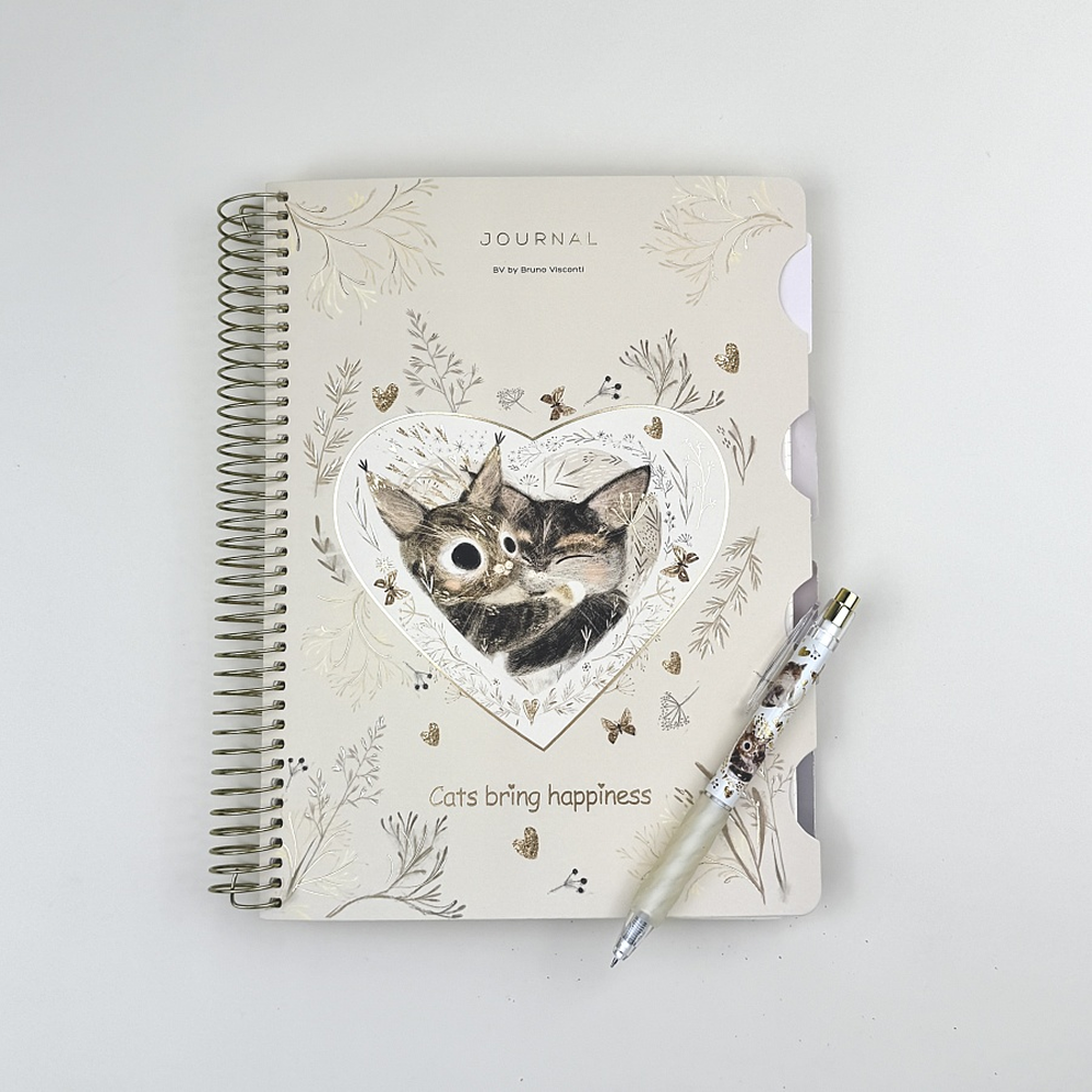 Книга записная  "Love me", В5, 120 листов, клетка, линейка, точка, бежевый - 9