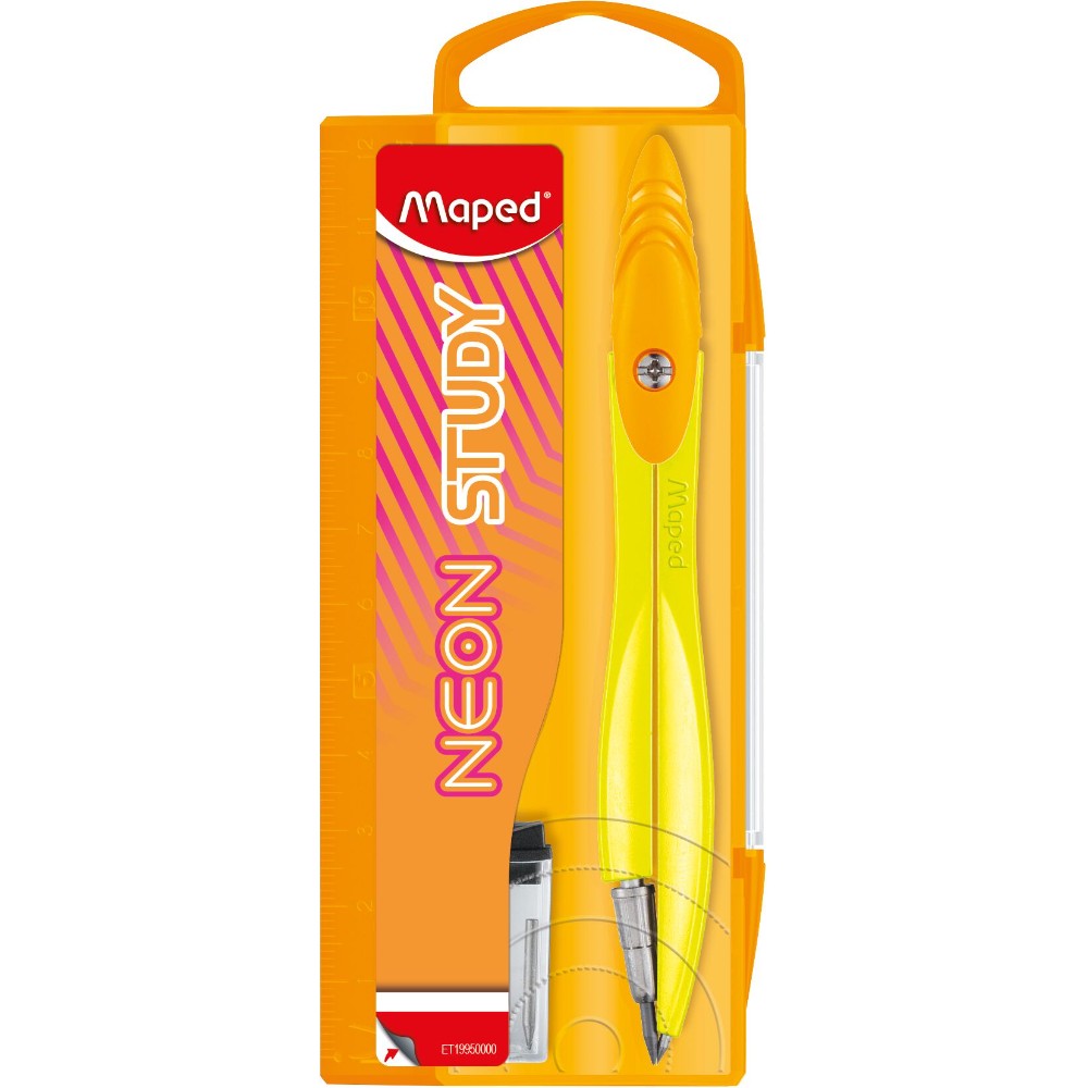 Циркуль "Neon" + грифель, футляр