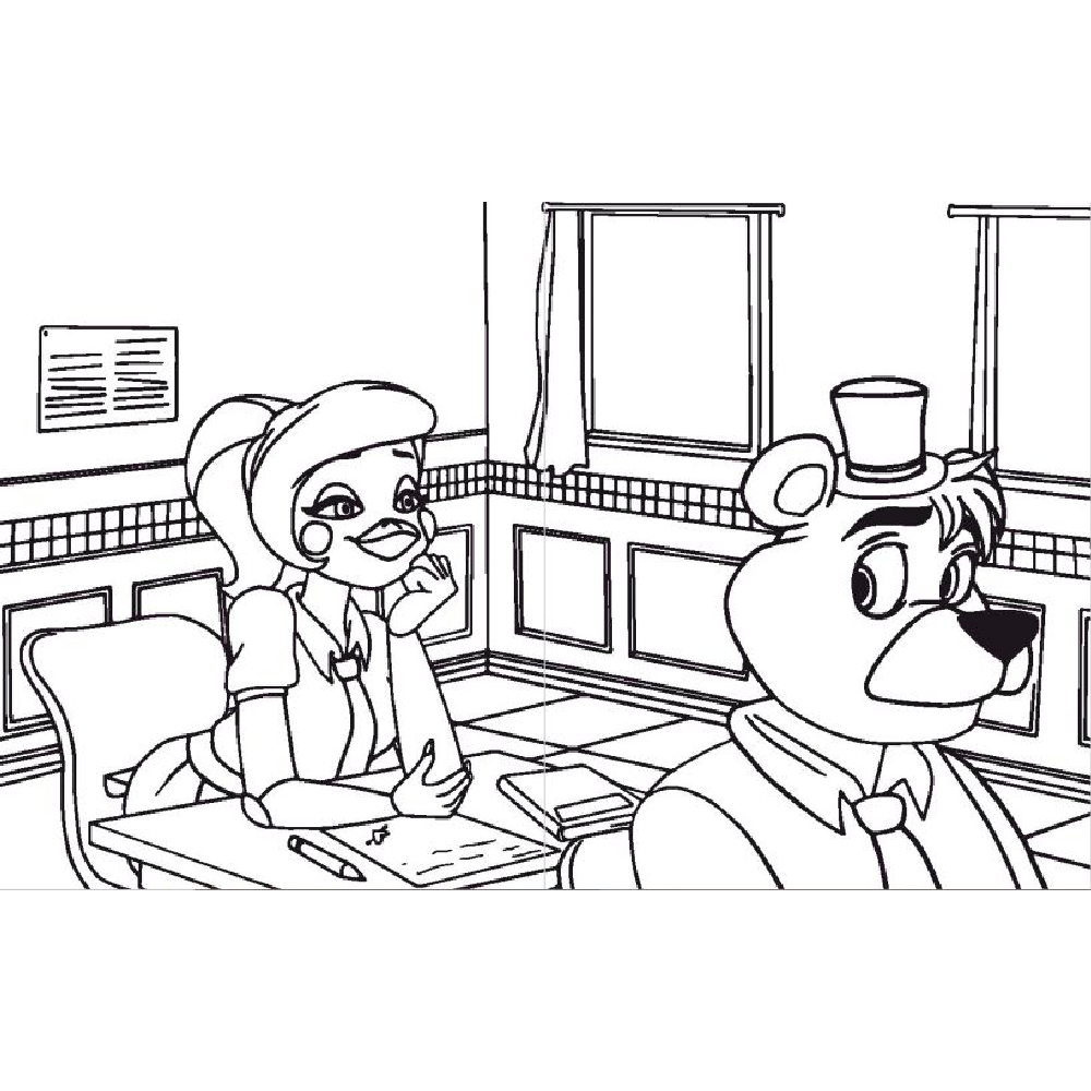 Раскраска "Пять ночей у Фредди. Файлы Фредди" - 3