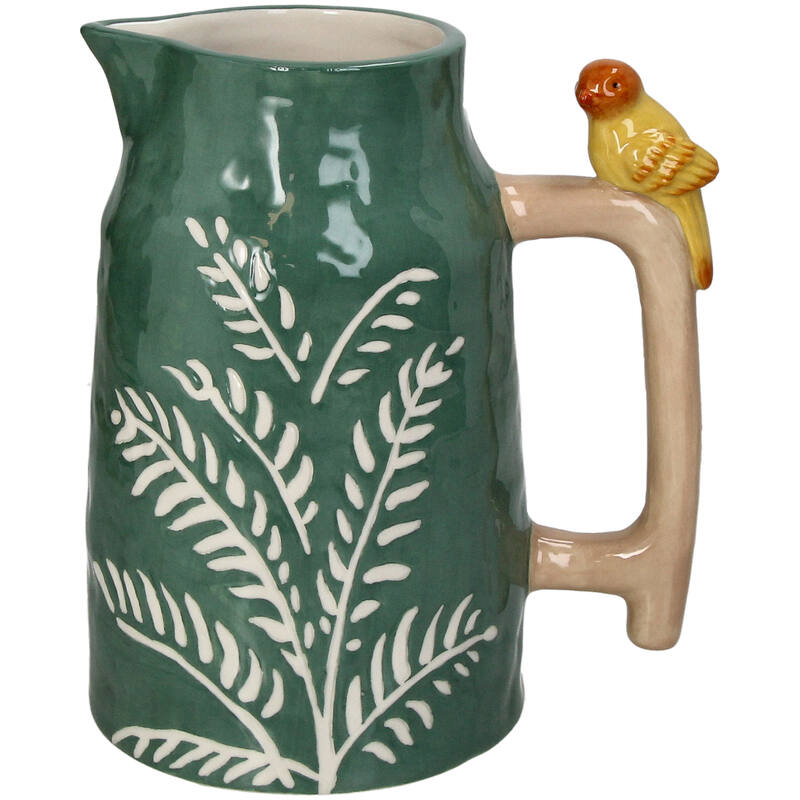 Ваза керамическая "Bird", 18,5x13,2x20,6 см, зеленый