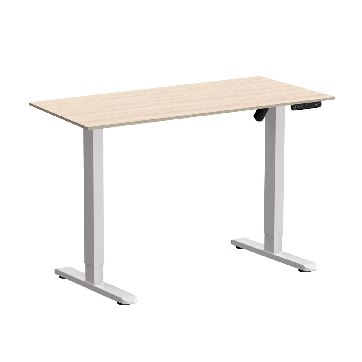 Стол с электроприводом WellDesk Basic 1200x675х18 белый/ясень шимо светлый (9191460+9197779)
