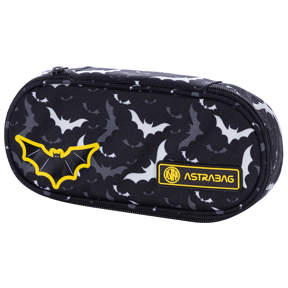 Пенал "Night bats", 1 отделение, черный