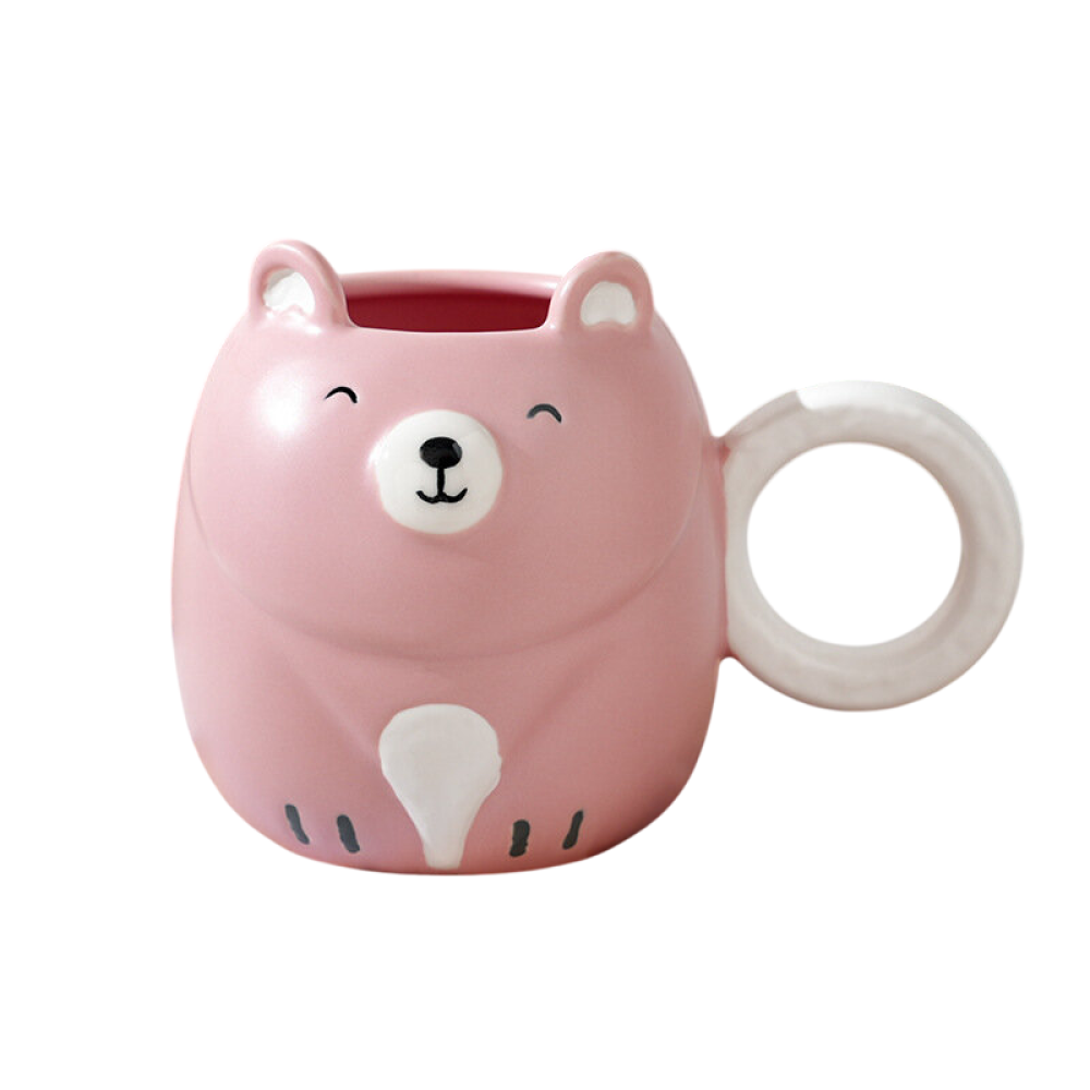 Кружка "Honey bear", керам., 560 мл., розовый