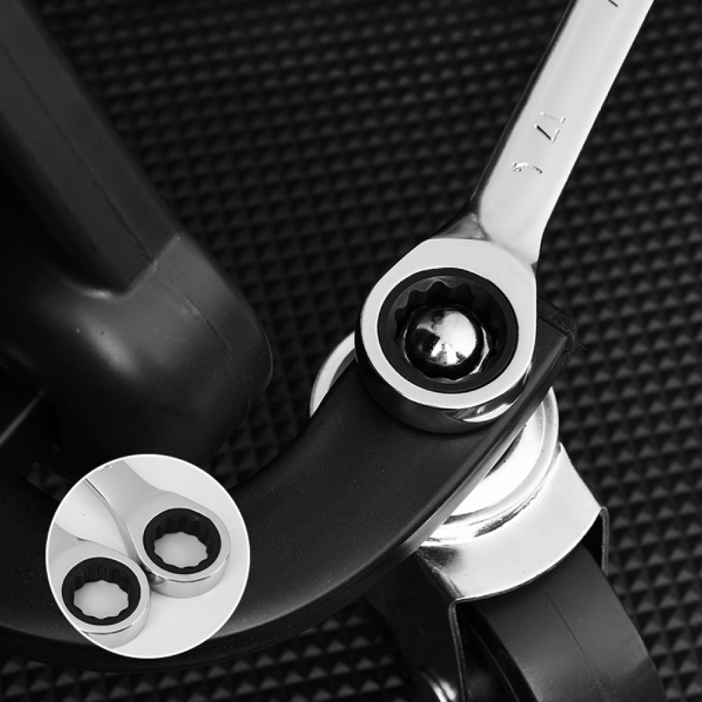 Ключ комбинированный Deli YS EDL34112, 12 мм, с трещоткой, 72 зуба - 2