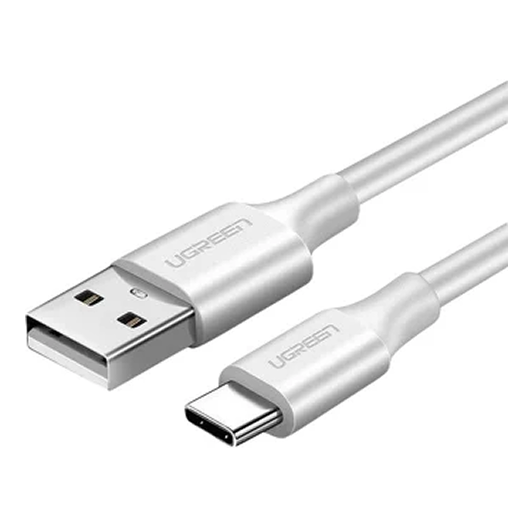 Кабель UGREEN "US287-60122", USB-A 2.0 to Type C, 1,5 м., белый