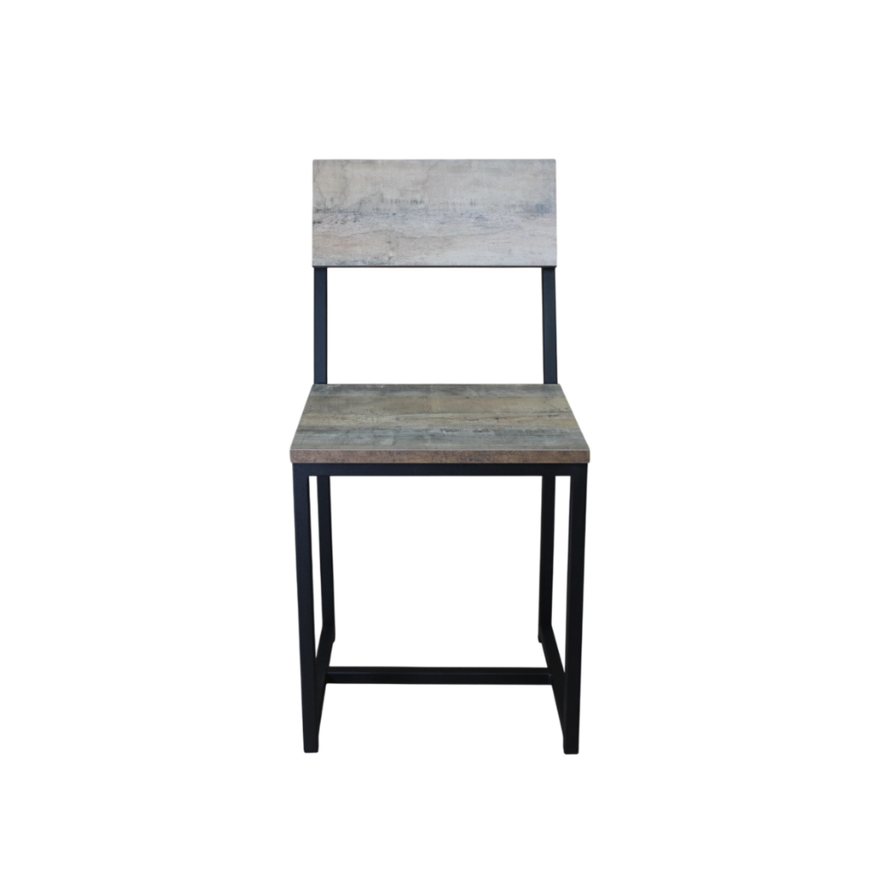 Стул ALLERD RION, металл, ЛДСП, черный муар, Австралийское дерево