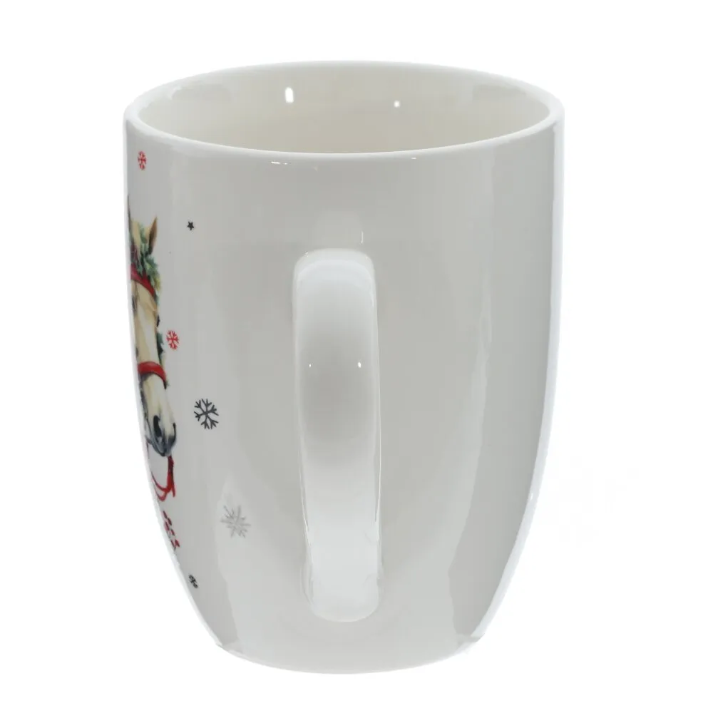 Кружка фарфоровая "Лошадь", 350 мл., разноцветный