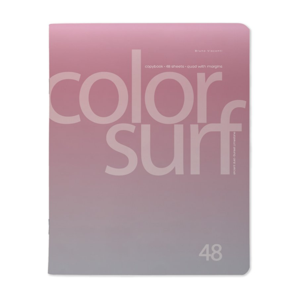 Тетрадь "Color surf", A5, 48 листов, клетка, скоба сбоку, ассорти - 4