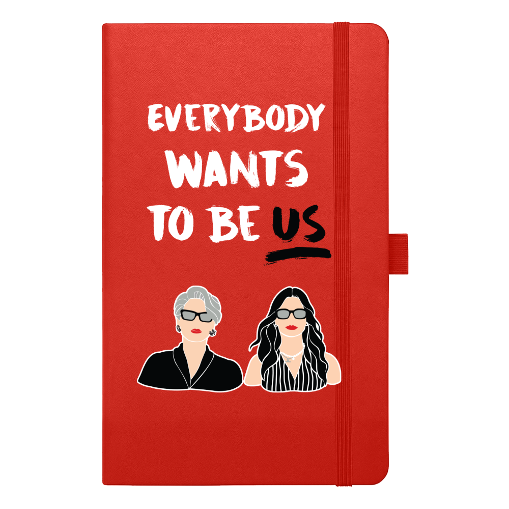 Скетчбук "Everybody wants to be us", 13х21 см, 140 г/м2, 80 листов, красный