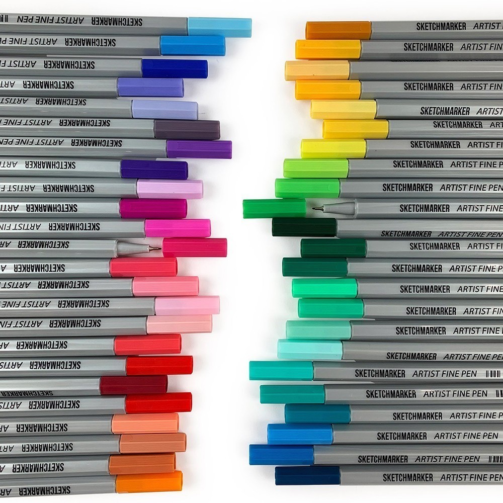 Ручка капиллярная "Sketchmarker", 0.4 мм, розовое вино - 5