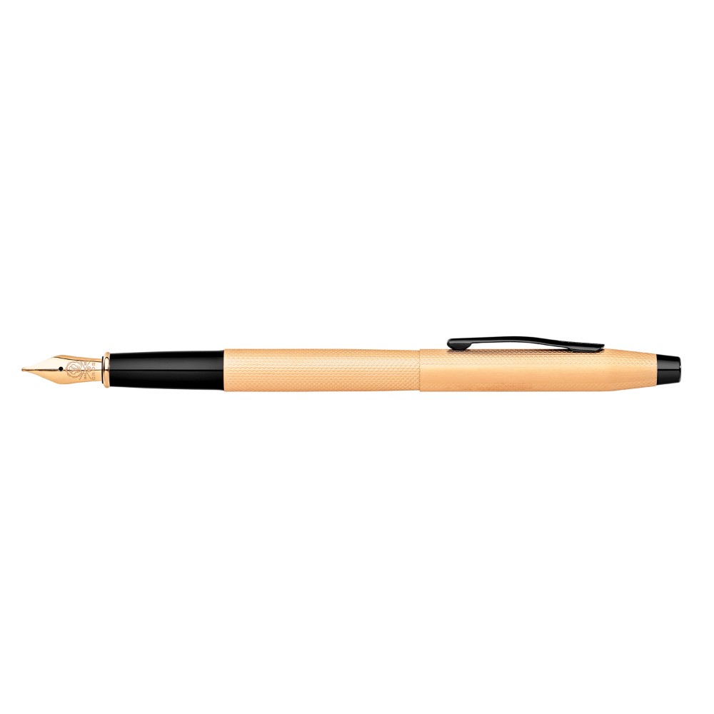 Ручка перьевая Cross "Classic Century Brushed Rose-Gold PVD", F, розовое золото, черный, патрон черный