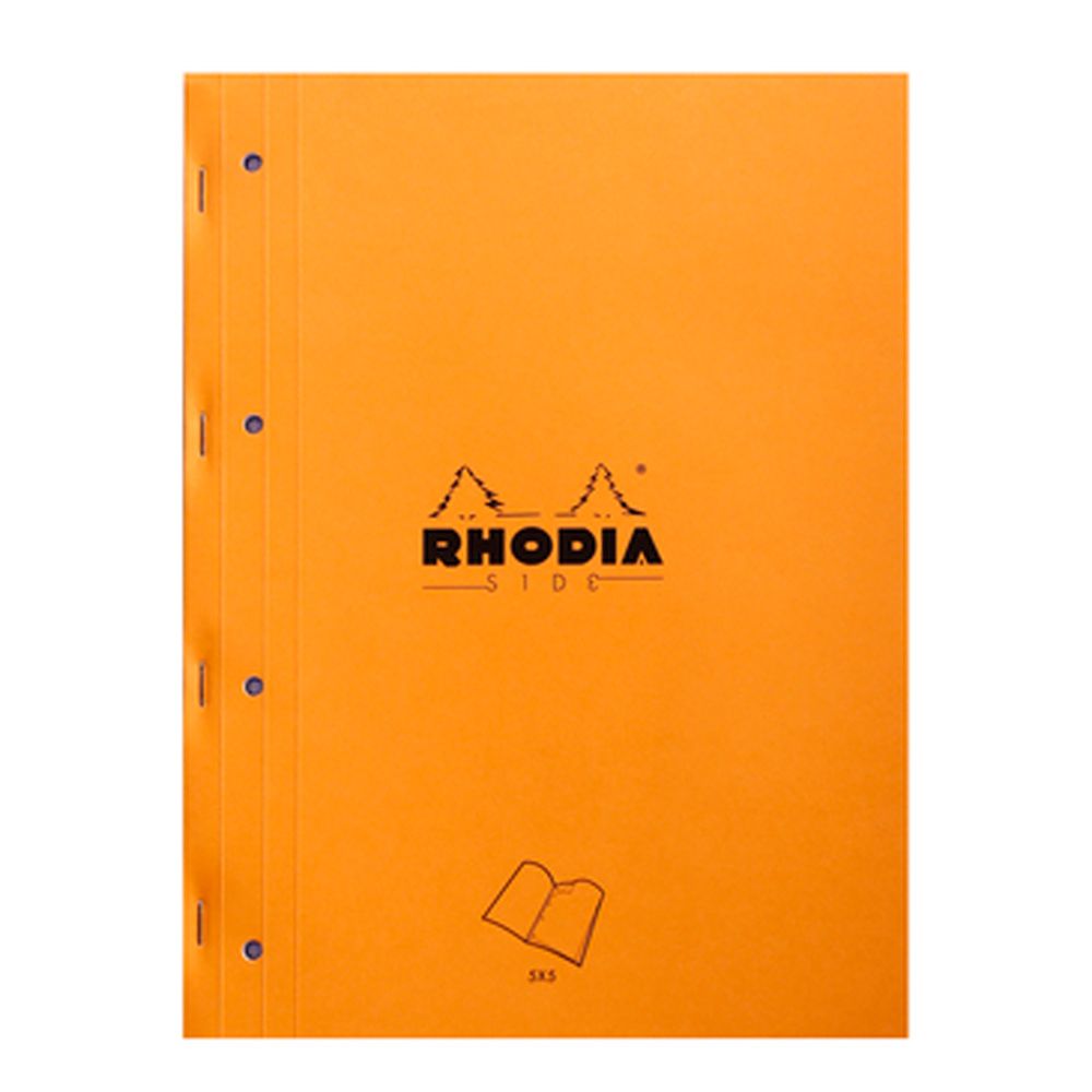 Сменный блок для тетради на кольцах "Rhodia", А4+, 80 листов, клетка, оранжевый