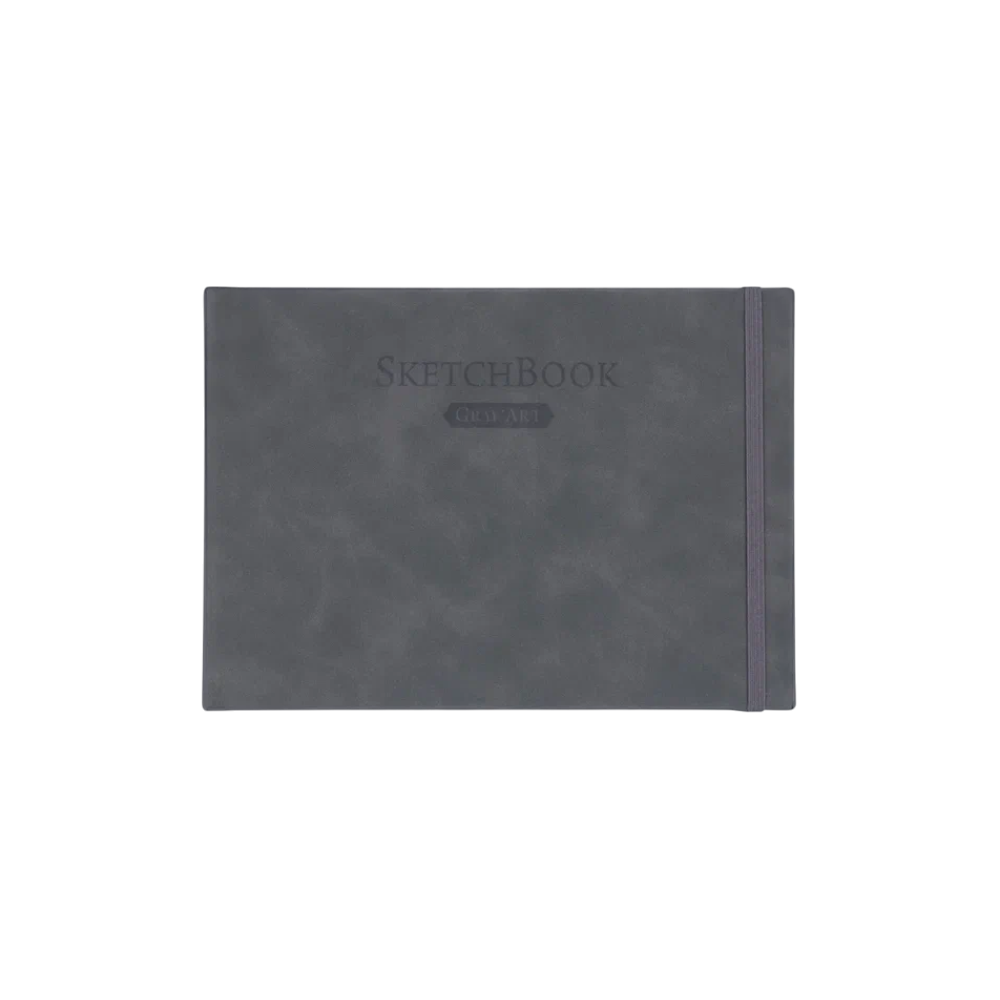Скетчбук для графики "GrafArt white", 50 листов, А5, 160 г/м2, горизонтальный, серый - 2