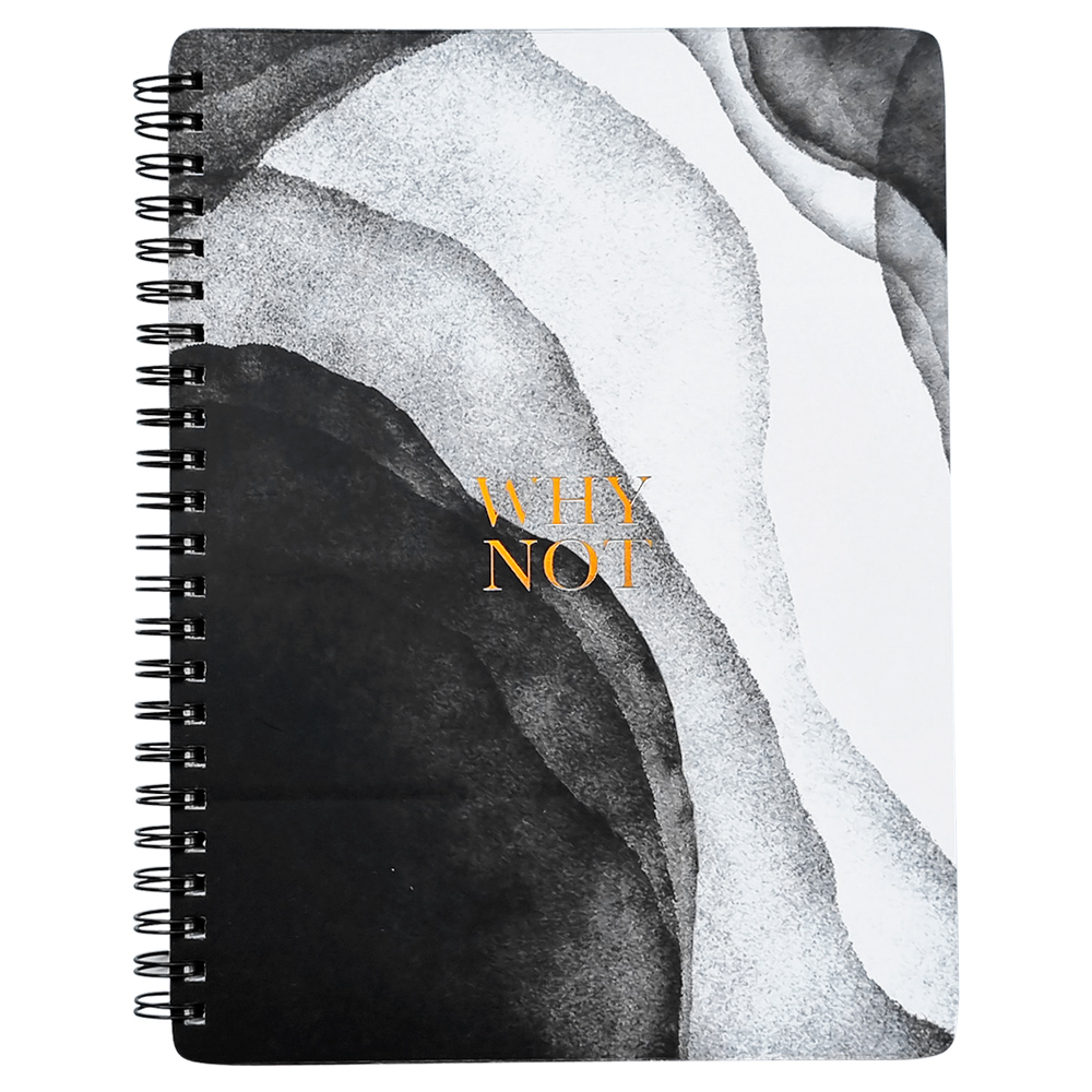 Тетрадь "Aesthetics черно-белый узор", А5, 96 листов, клетка, черный, белый