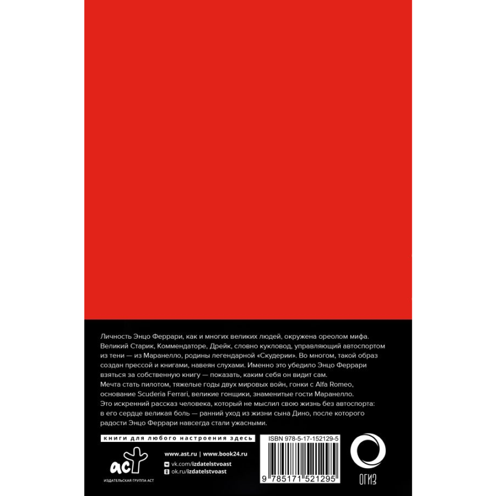 Книга "Мои ужасные радости. История моей жизни", Энцо Феррари