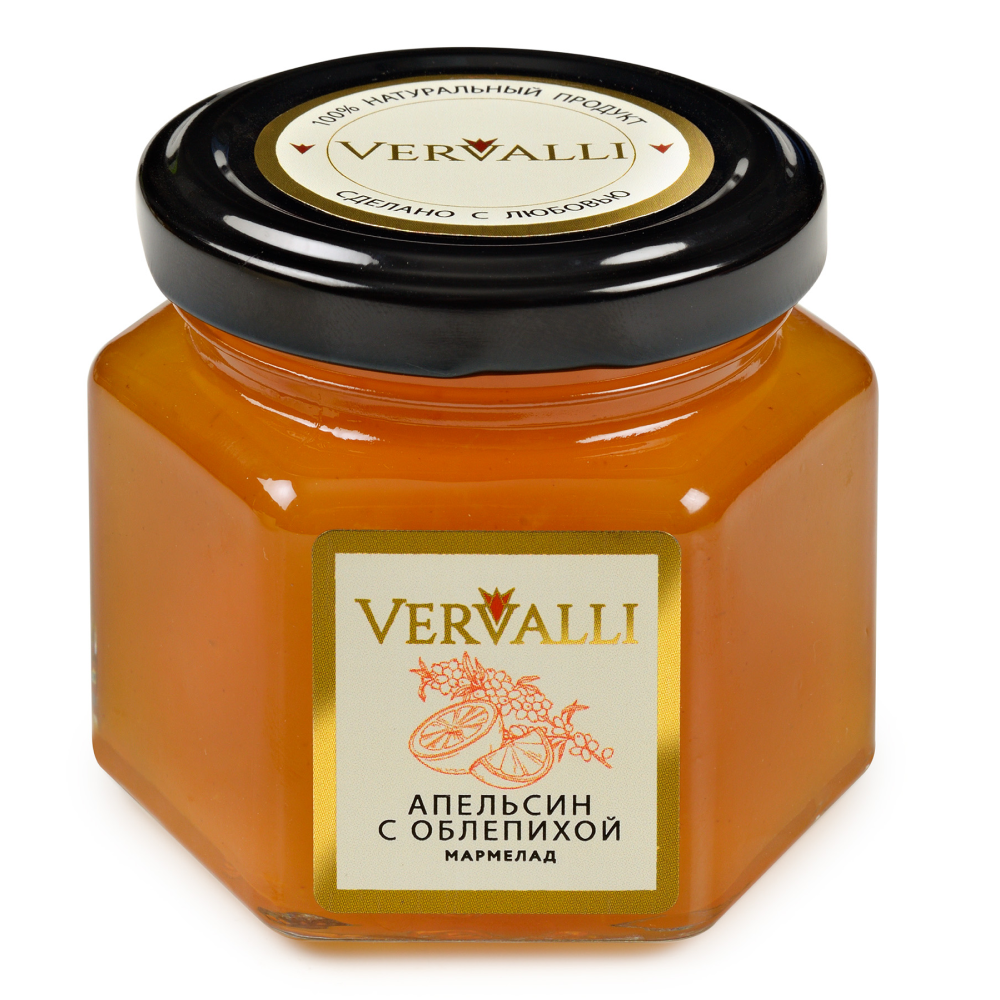 Мармелад "Vervalli", 120 гр, апельсин с облепихой