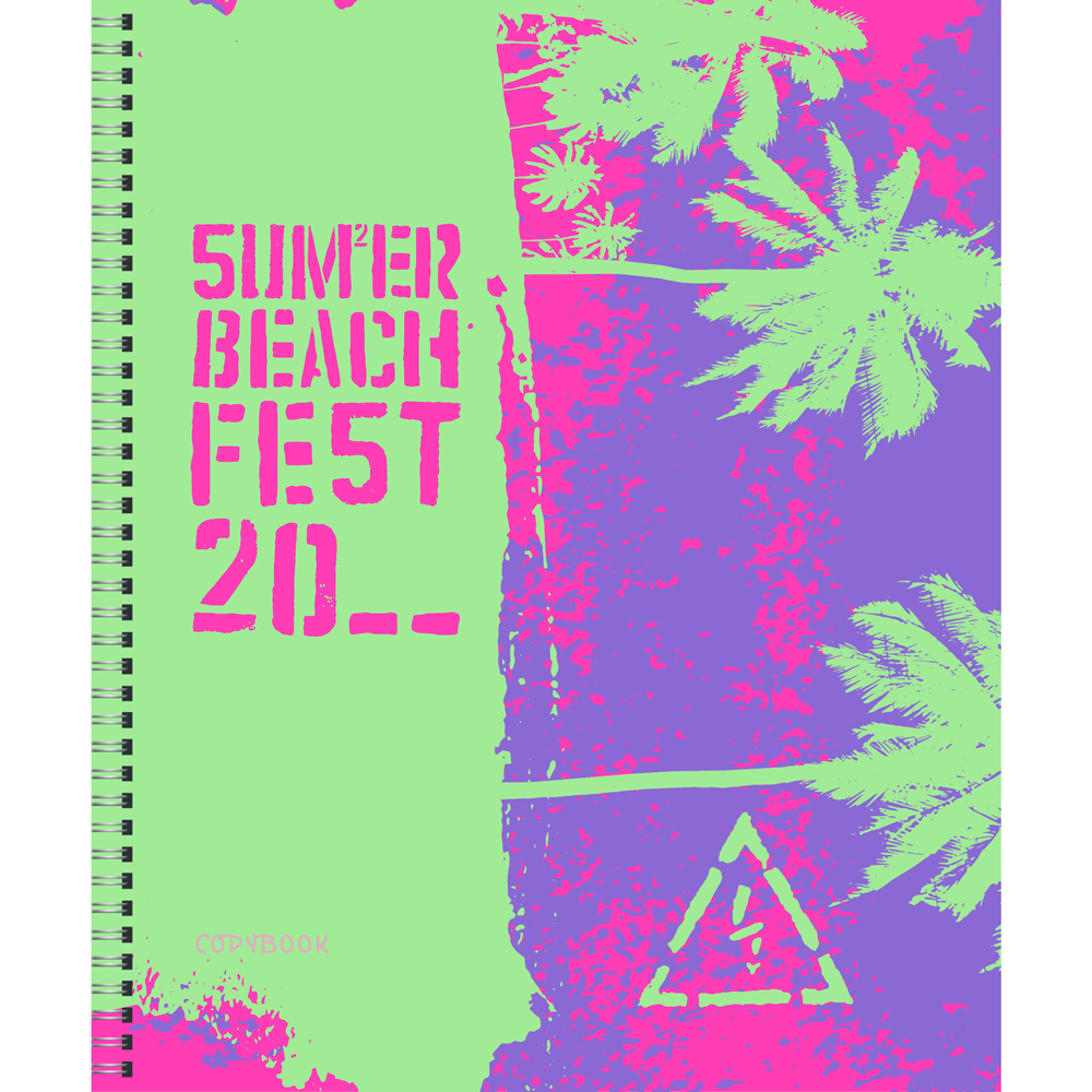 Тетрадь "Sunny beach", А5, 96 листов, клетка, ассорти - 8