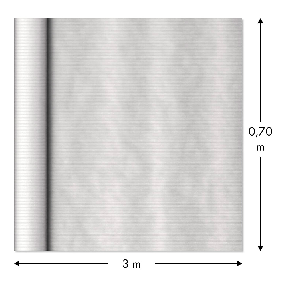 Бумага декоративная в рулоне "Coloured Kraft", 3x0,7 м, 65 г/м2, серебристый - 3