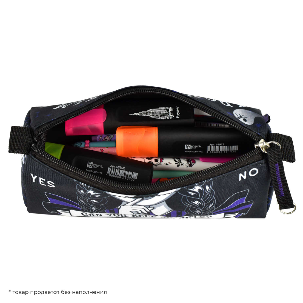 Пенал Феникс+ "Милая готика" 1 отделение, черный - 5