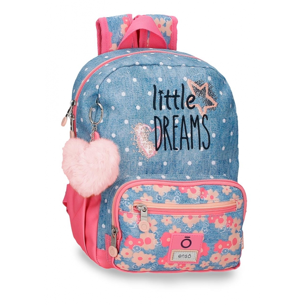 Рюкзак школьный Enso "Little dreams" S, голубой, розовый