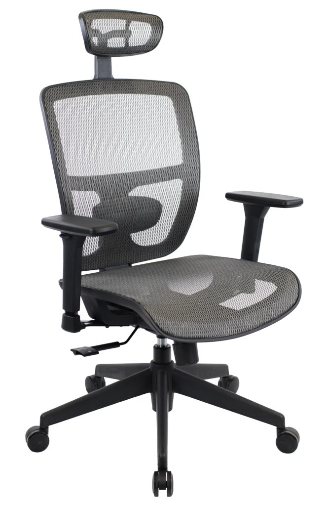 Кресло д/руководителя EVERPROF Dublin сетка, серый, крестов. пластик