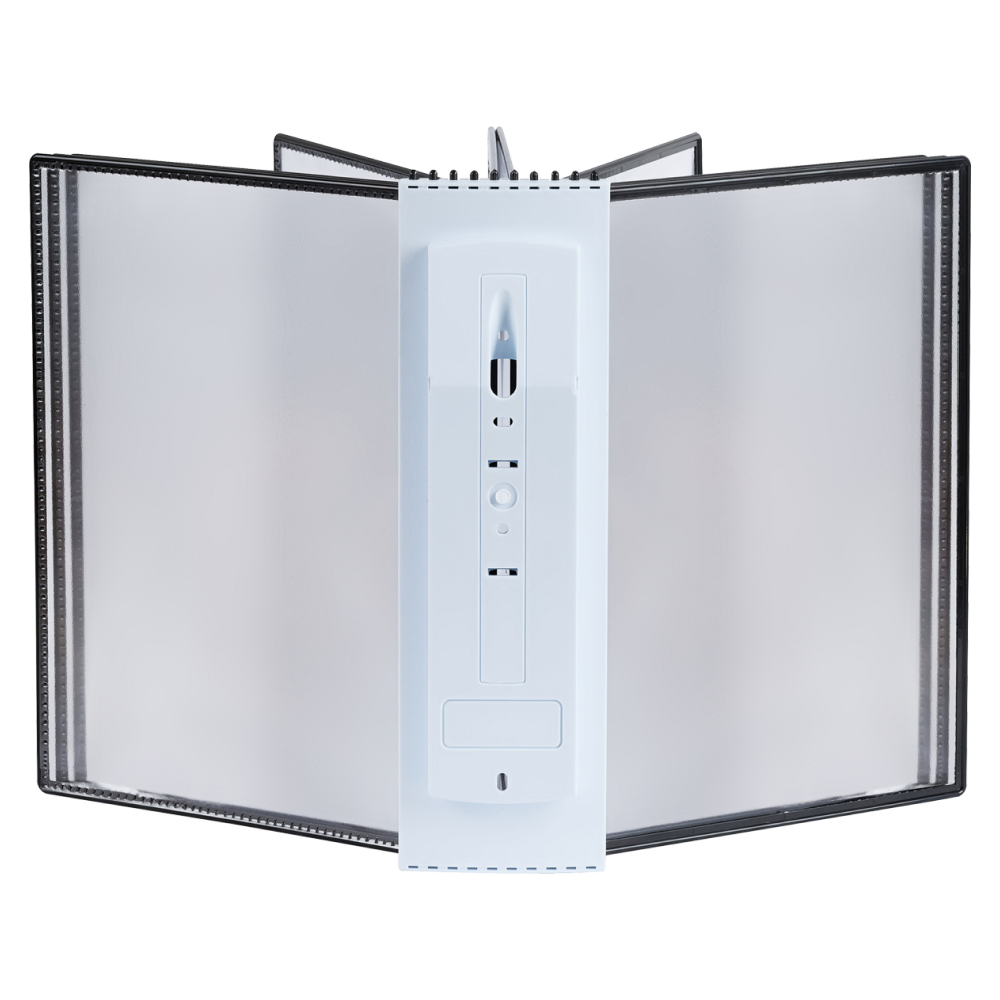 Стойка информационная настенная "OfficeSpace", A4, 10 демопанелей, черный - 3