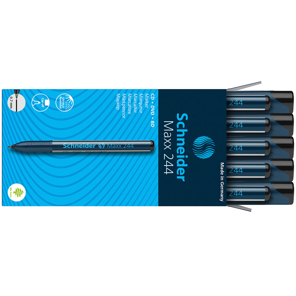 Маркер перманентный "Schneider Maxx 244", черный    - 6