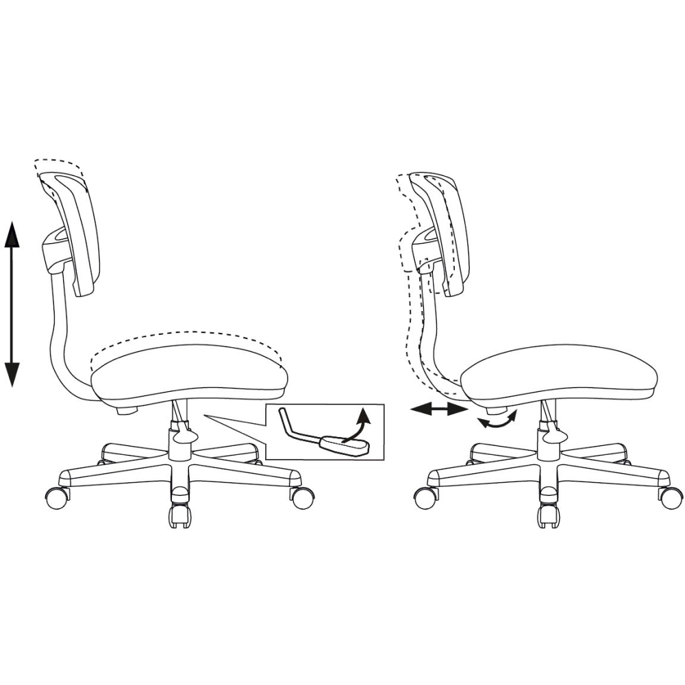 Кресло детское Бюрократ CH-W299, ткань, сетка, пластик, мультиколор монстры - 8
