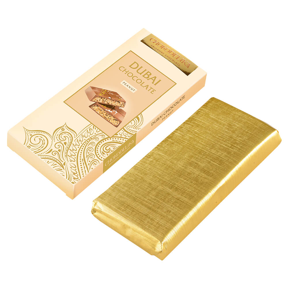 Шоколад молочный "Dubai Peanut", 180 гр, с начинкой арахис - 2