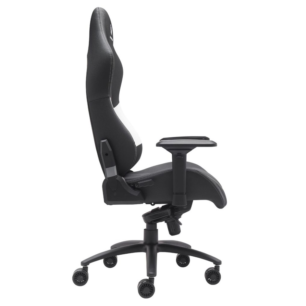 Кресло игровое EVERPROF "Jaguar", экокожа, металл, черный, белый