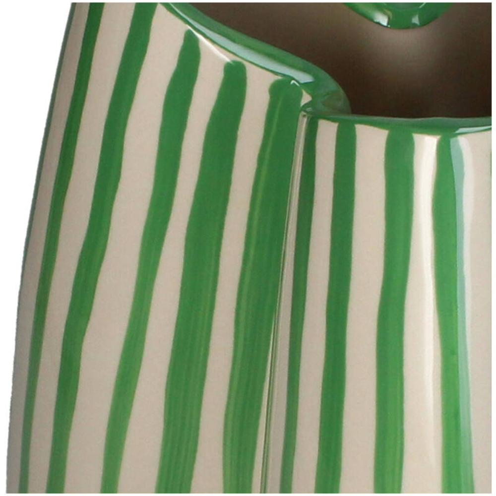 Ваза "Stripes", зеленый, белый