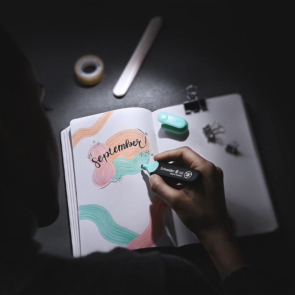 Маркер текстовый "Job", голубой - 4